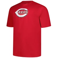 T-shirt à logo principal Big & Tall des Cincinnati Reds pour hommes