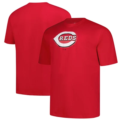T-shirt à logo principal Big & Tall des Cincinnati Reds pour hommes