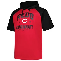Sweat à capuche manches courtes pour homme Profile Red Cincinnati Reds, grande taille