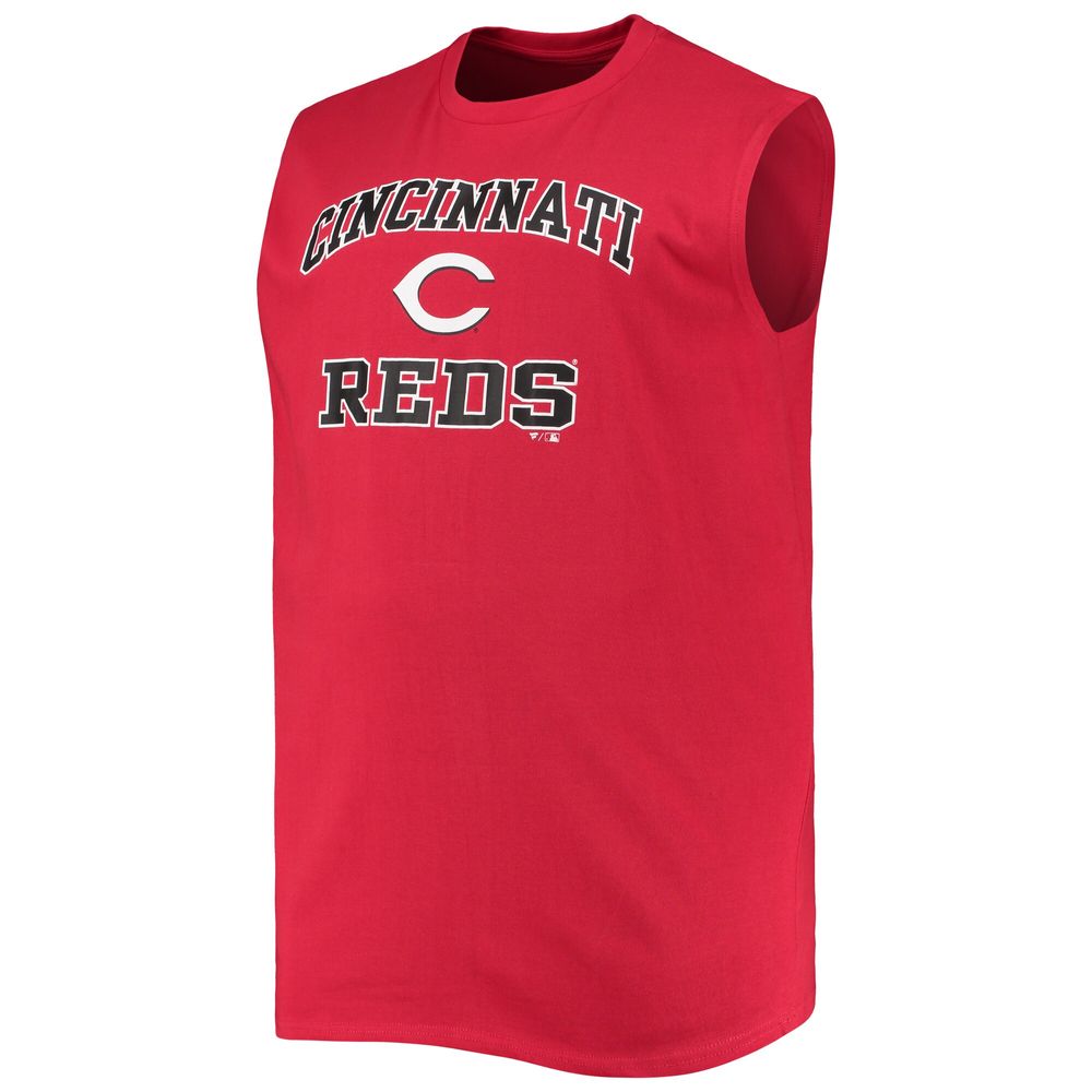 Men's Red Cincinnati Reds Big & Tall Jersey Muscle Tank Top