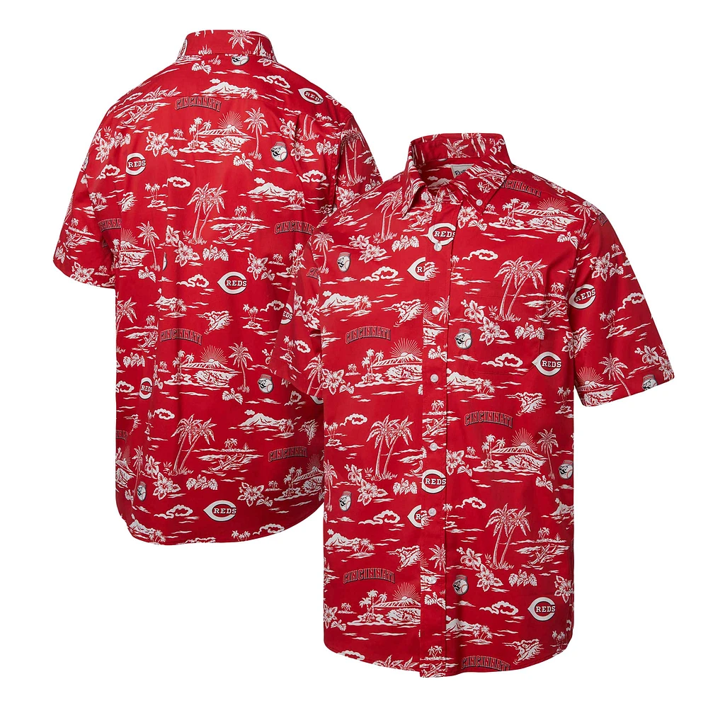 Men's Reyn Spooner Red Cincinnati Reds Kekai Button-Down Shirt