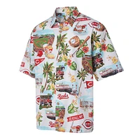 Men's Reyn Spooner White Cincinnati Reds Scenic Button-Up Shirt