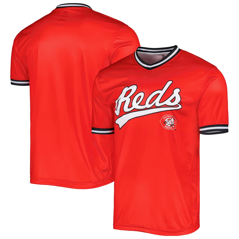 Men's Stitches Red Cincinnati Reds Cooperstown Collection Team Jersey