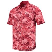 Men's Tommy Bahama Red Cincinnati Reds Sport Reign Forest Fronds Button-Up Shirt