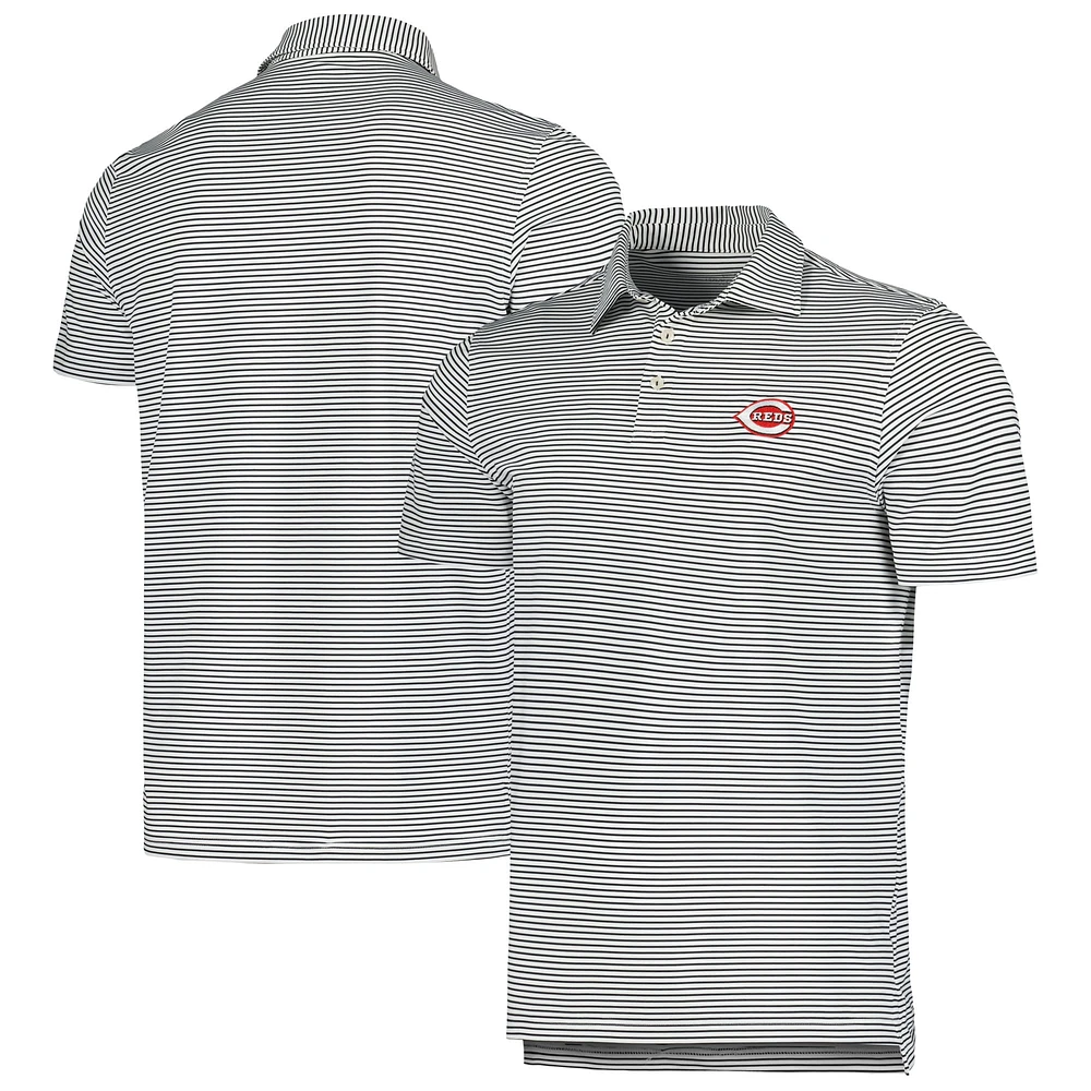 Polo noir à rayures Vineyard Vines pour hommes, Cincinnati Reds Bradley