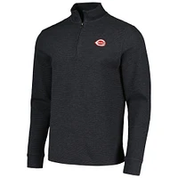 Veste noire à quart de zip Vineyard Vines pour hommes des Cincinnati Reds Saltwater