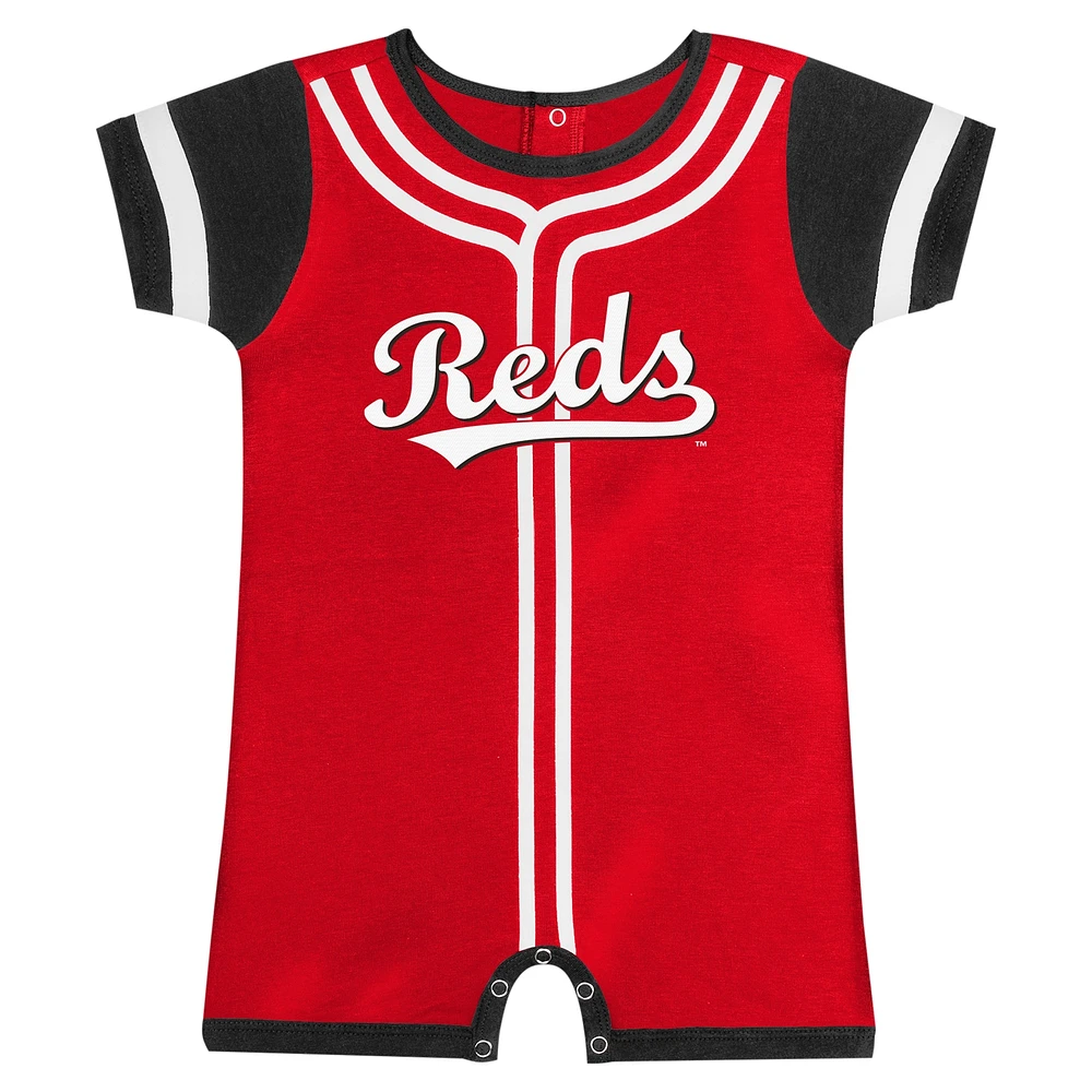 Newborn & Infant Fanatics Red Cincinnati Reds Fast Pitch Romper