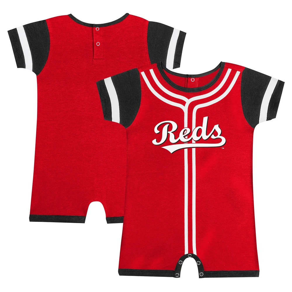 Newborn & Infant Fanatics Red Cincinnati Reds Fast Pitch Romper