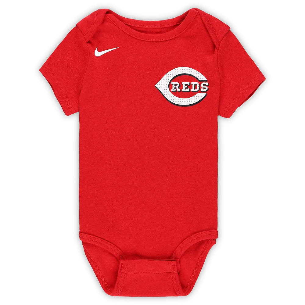 Newborn & Infant Nike Elly De La Cruz Red Cincinnati Reds Fuse Name Number Bodysuit