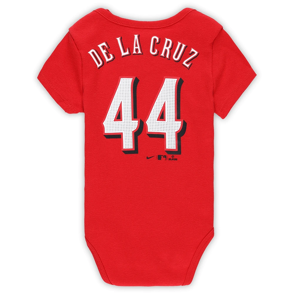 Newborn & Infant Nike Elly De La Cruz Red Cincinnati Reds Fuse Name Number Bodysuit