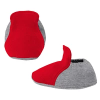 Lot de trois bavoirs et chaussons pour nouveau-né bébé rouge/gris chiné Cincinnati Reds Little Champ