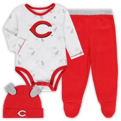 Cincinnati Reds Newborn & Infant Dream Team Bodysuit, Hat Footed Pants Set - Red/White