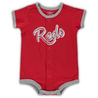 Newborn & Infant Red Cincinnati Reds Stripe Power Hitter Romper