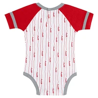 Newborn & Infant White Cincinnati Reds Base Hitter Bodysuit, Bib Bootie Set