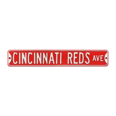 Cincinnati Reds 6" x 36" Steel Ave Sign Wall Art - Red