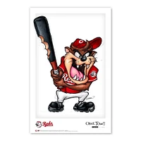 Tasmanian Devil Cincinnati Reds 11" x 17" Looney Tunes Poster Print