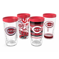 Tervis Cincinnati Reds paquet de quatre 16oz. Ensemble de gobelets classiques