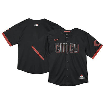 Maillot Nike noir Cincinnati Reds City Connect Limited pour tout-petit