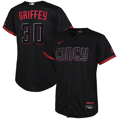 Maillot de joueur réplique Nike Ken Griffey Jr. des Cincinnati Reds City Connect pour tout-petit, noir