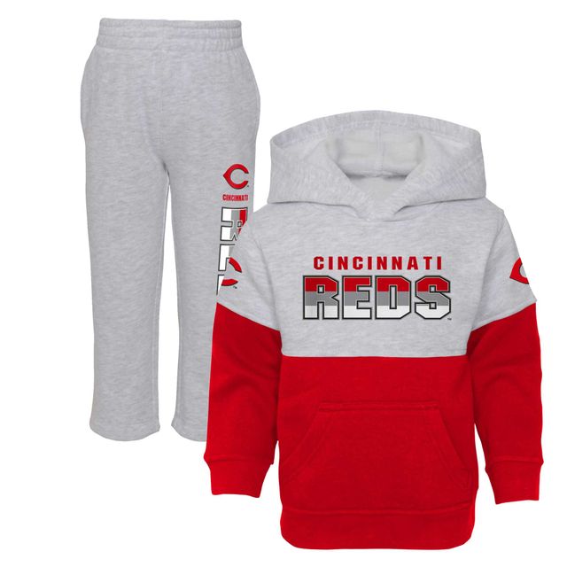 Ensemble de meneur jeu deux pièces Cincinnati Reds rouge/gris chiné pour tout-petit