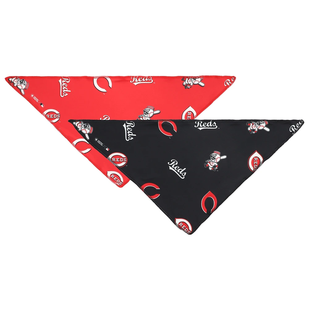 Ensemble de 2 bandanas rafraîchissants triangulaires unisexe Cincinnati Reds