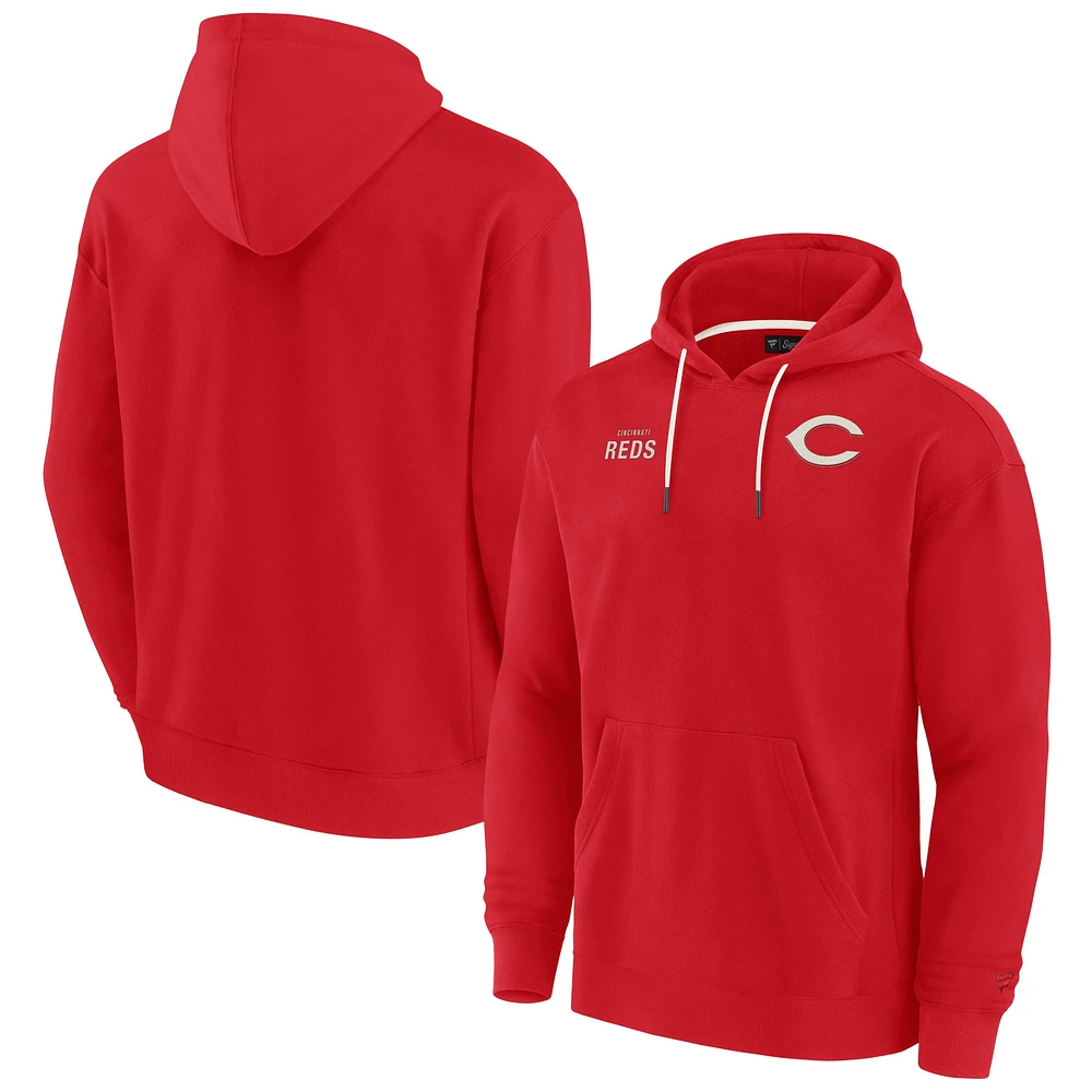 Sweat à capuche unisexe Fanatics Red Cincinnati Reds Elements en polaire super douce