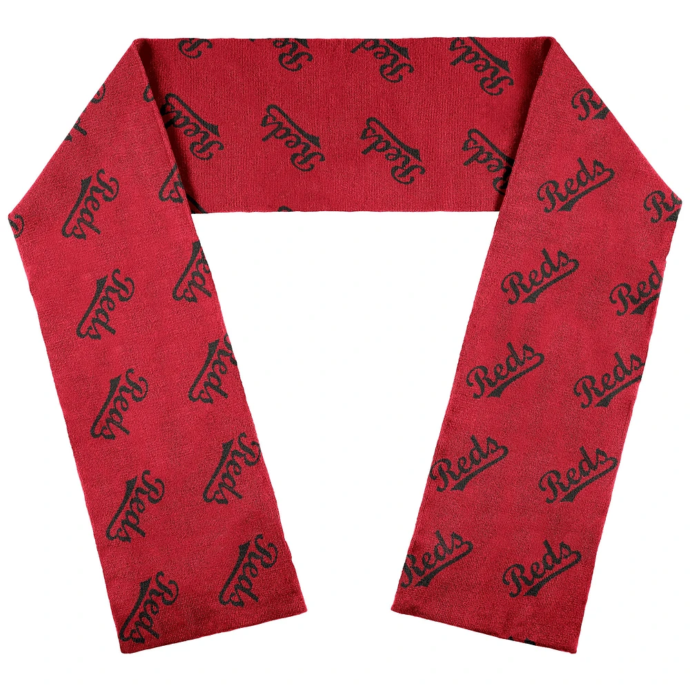 WEAR by Erin Andrews Cincinnati Reds Team Wordmark Scarf