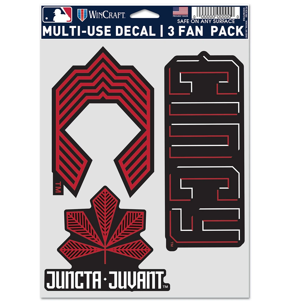 WinCraft Cincinnati Reds 2023 City Connect Three-Pack Fan Decal Set