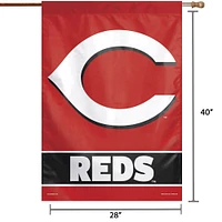 WinCraft Cincinnati Reds 28" x 40" Bannière verticale simple face Wordmark