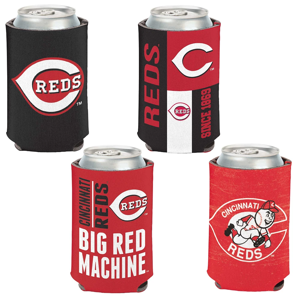 WinCraft Cincinnati Reds 4-Pack 12oz. Can Cooler Set