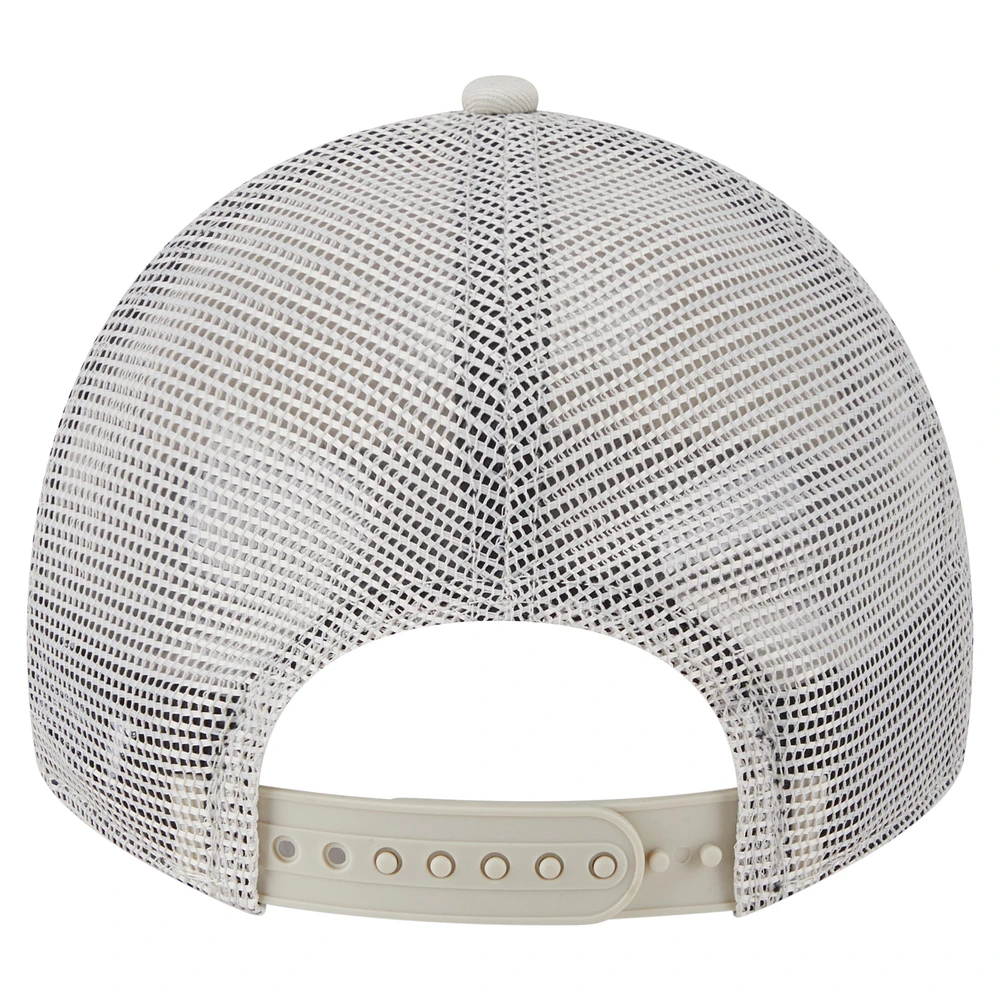 Casquette ajustable 9TWENTY à point carré beige clair des Cincinnati Reds de New Era pour femme