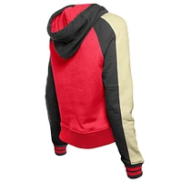 Women's New Era  Red Cincinnati Reds Cooperstown Collection Cropped Raglan Pullover Hoodie