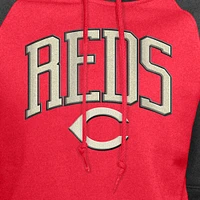Women's New Era  Red Cincinnati Reds Cooperstown Collection Cropped Raglan Pullover Hoodie