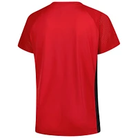 Women's Profile  Red Cincinnati Reds Glitter Raglan V-Neck T-Shirt