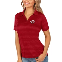 Polo rouge Antigua pour femme Cincinnati Reds Compass