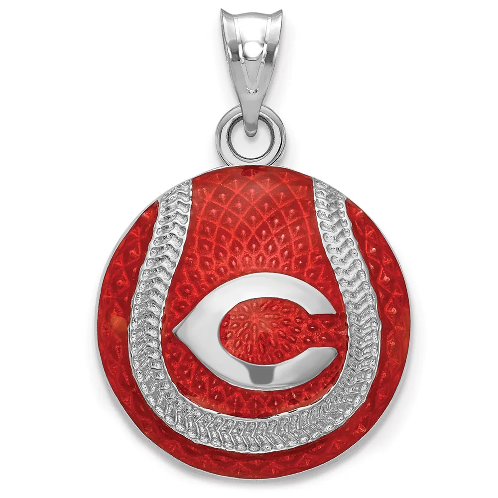 Atlanta Braves Women's Silver Enamel Pendant