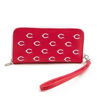 Portefeuille zippé à poignet Cincinnati Reds pour femme