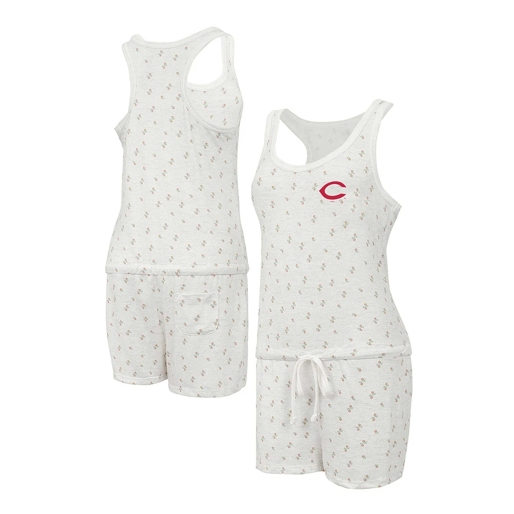 Women's Concepts Sport Cream Cincinnati Reds Gardner Hacci Knit Romper