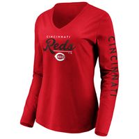 Cincinnati Reds V Neck Shirt Small Women's