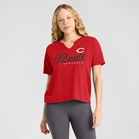 Women's Fanatics Red Cincinnati Reds Fan Fave Stadium Slub Boxy T-Shirt