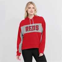 Women's Fanatics Red Cincinnati Reds Filled Stat Sheet Pullover Hoodie