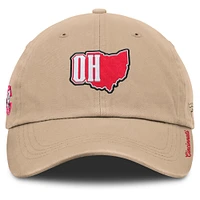 Casquette ajustable Fanatics Tan Cincinnati Reds Cooperstown Collection pour femmes