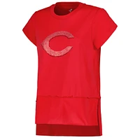 T-shirt à la mode G-III 4Her par Carl Banks pour femmes, rouge Cincinnati Reds Cheer