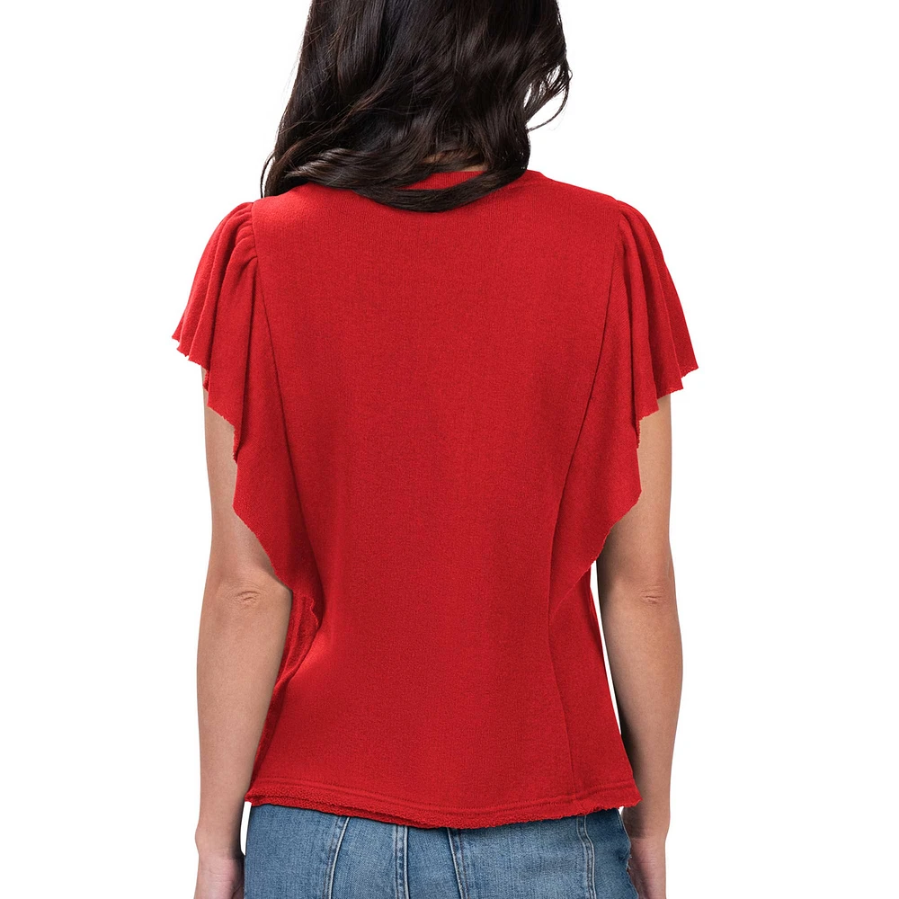 T-shirt rouge G-III 4Her par Carl Banks pour femmes