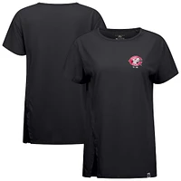 Women's Levelwear Black Cincinnati Reds Cooperstown Collection Influx Core Logo T-Shirt