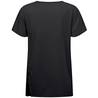 Women's Levelwear Black Cincinnati Reds Cooperstown Collection Influx Core Logo T-Shirt