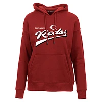 Women's Levelwear  Red Cincinnati Reds Adorn Retro Team 2.0 Pullover Hoodie
