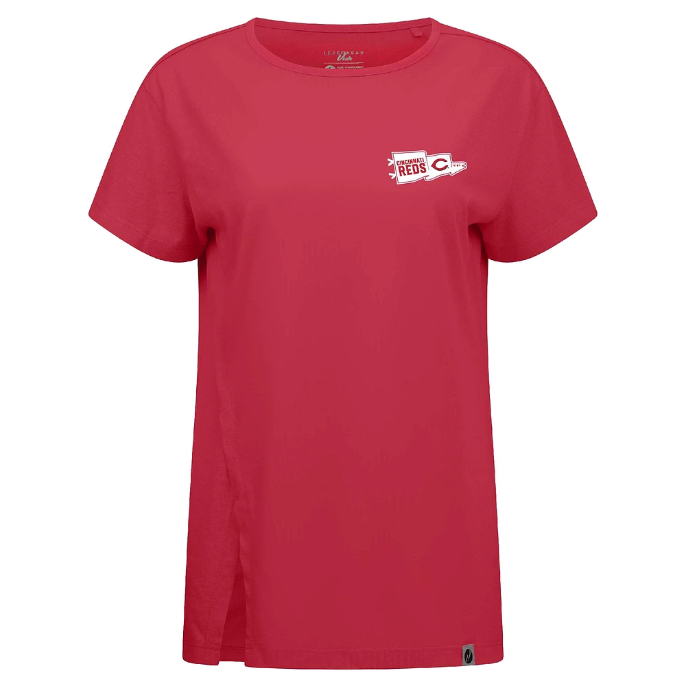Women's Levelwear Red Cincinnati Reds Influx Rafters T-Shirt