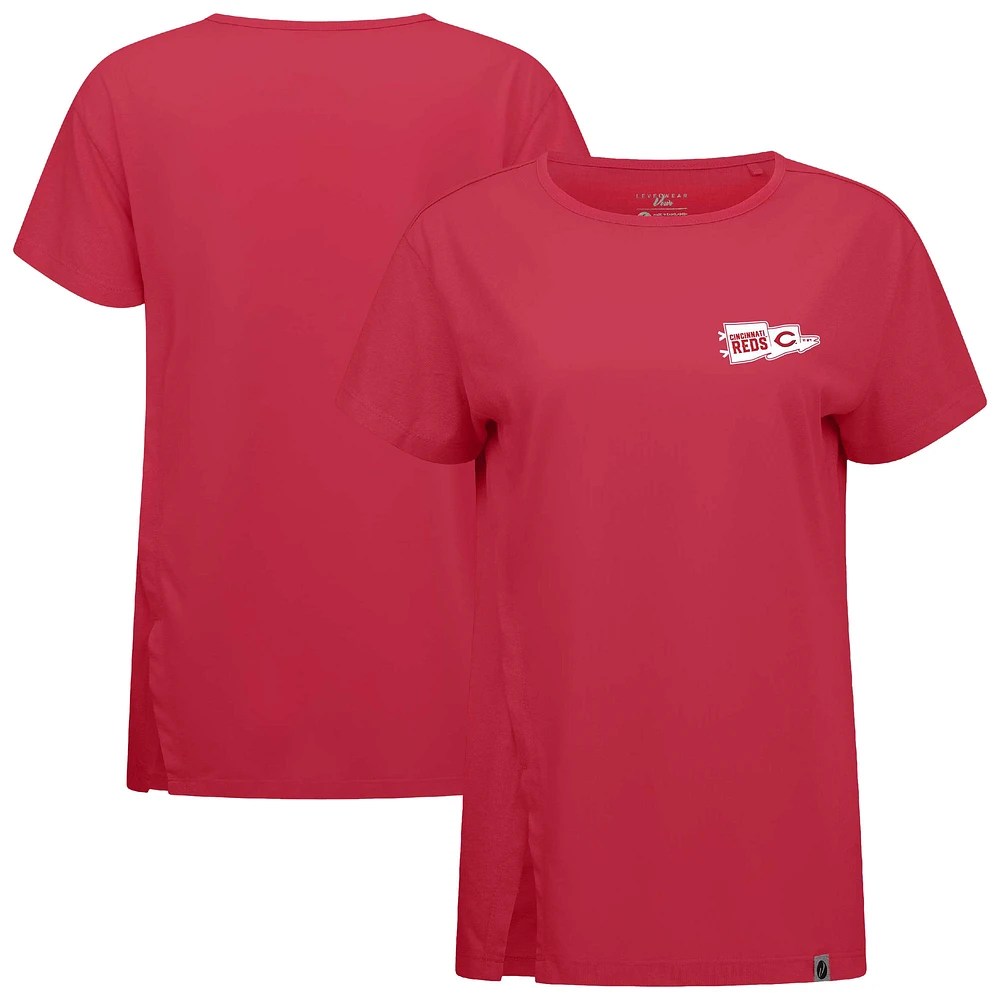 Women's Levelwear Red Cincinnati Reds Influx Rafters T-Shirt