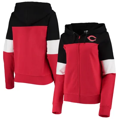 Women's New Era Red St. Louis Cardinals Colorblock Full-Zip Hoodie Size: Extra Small